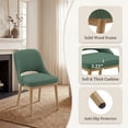 thumbnail image 5 of EOP Modern Dining Chairs Set of 4, Upholstered Dining Side Chairs with Solid Rubber Wood Legs, Open Back Design, Kitchen Dining Room Living Room Chairs with Curved Back, Green, 5 of 11