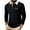 Black, variant on Men's Patchwork Long Sleeve Button-Up Flap Collar Shirt