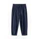 thumbnail image 2 of Pantalones largos para hombre, informales, holgados, ventilados, con bolsillos y cordón, rectos, de poliéster., 2 of 5