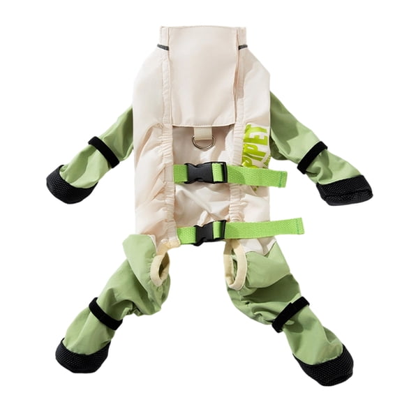 Adjustable Puppy Rain Leggings with Reflective Straps, Water-Resistant Dog Booties for Small/Large Breeds Outdoor Activities