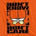 thumbnail image 2 of Garfield T-Shirt Dont Know Dont Care Unisex Graphic Tee For Men & Women Orange&nbsp;, 2 of 7