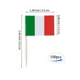 thumbnail image 2 of 100 Uds. Mini bandera italiana de madera, divertidas banderas de palillos para decoración de fiestas y celebraciones, 2 of 7