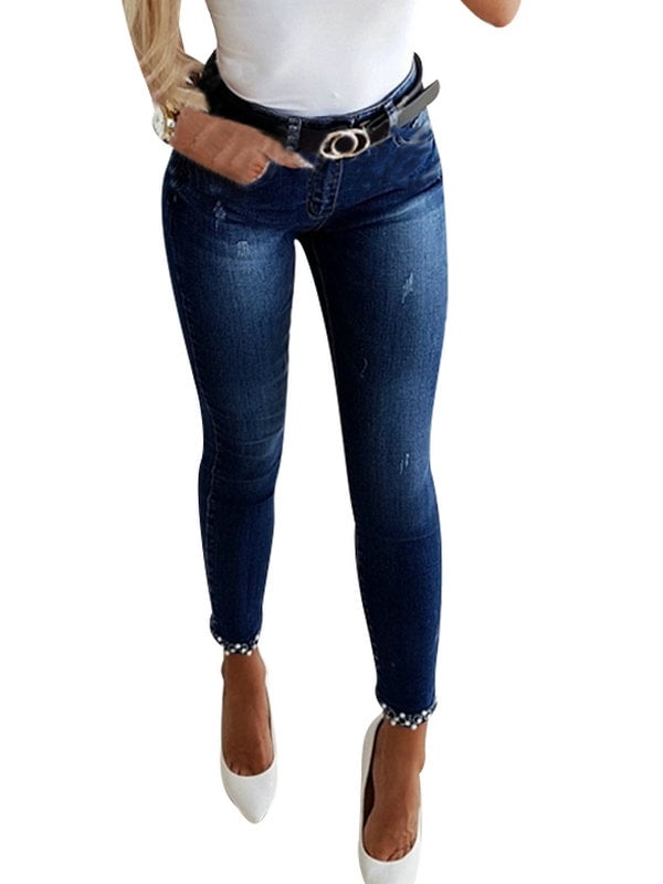 high waisted bow jeans