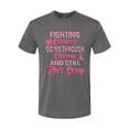 thumbnail image 2 of Wild Bobby, Fighting Cancer And Still Sexy, Breast Cancer Awareness, Men Premium Tri Blend Tee, Dark Heather, XX-Large, 2 of 5