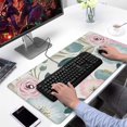 thumbnail image 2 of Flowers and White Stamens Desk Mouse Pad Pad Mouse Waterproof Non Slip for Office Home Work Gaming Desktop Tables Mousepad Rubber Base Mousepad with Stitched Edges 35.4x15.7inches, 2 of 7