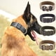 thumbnail image 4 of Xiao Hua Collar táctico ajustable para perros de nailon militar con hebilla de metal resistente, antidesgaste, cinco niveles de ajuste, apto para perros medianos y grandes, color negro L, 4 of 5