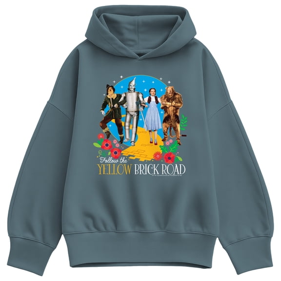 Wizard of Oz - Follow the Yellow Brick Road - Women's Oversized Fleece Hoodie Sweatshirt