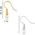 thumbnail image 3 of 400 Piezas Ganchos para Aretes de Acero Inoxidable, Ganchos para Orejas Ganchos de Alambre Francés, Alambres para Orejas Estilo Bobina y Bola Sin Níquel para Fabricación de Joyas, Colores con Plata y, 3 of 3