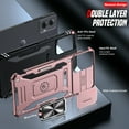 thumbnail image 2 of LeYi for Moto G Power 5G 2024 Case: with Camera Lens Protector, Military-Grade Case Cover with Magnetic Stand Motorola G Power 2024, Rose Gold, 2 of 6