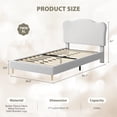 thumbnail image 2 of Twin XL Bed Frame with Adjustable Headboard, Sherpa Fleece Upholstered Modern Platform Bed Frame with Sturdy Wood Slats, No Box Spring Needed, Easy Assembly, Light Grey, 2 of 7