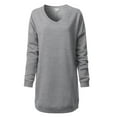 thumbnail image 5 of Made by Olivia Women's Casual Oversized Loose Fit V-Neck Fleece Pullover Sweatshirts Tunic Fall Outfits S~3X, 5 of 5