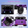 thumbnail image 3 of Lumiparty Kids 12V Kids Ride On Car for Kids, Electric Truck Ride On Toys for Ages 3-8 Years, with 5MPH Max Speed, Remote Control, Accelerator Pedal, Treaded Tires, Music and Story, Purple, 3 of 7
