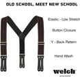 thumbnail image 3 of SuspenderStore Welch Tuff Stuff Button Work Suspenders - 2 Inch Wide, 3 of 8