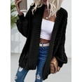 thumbnail image 5 of Women's Oversized Cardigan Sweater Front-Open Knitted Lantern Long Sleeve Thick Jacket, 5 of 6