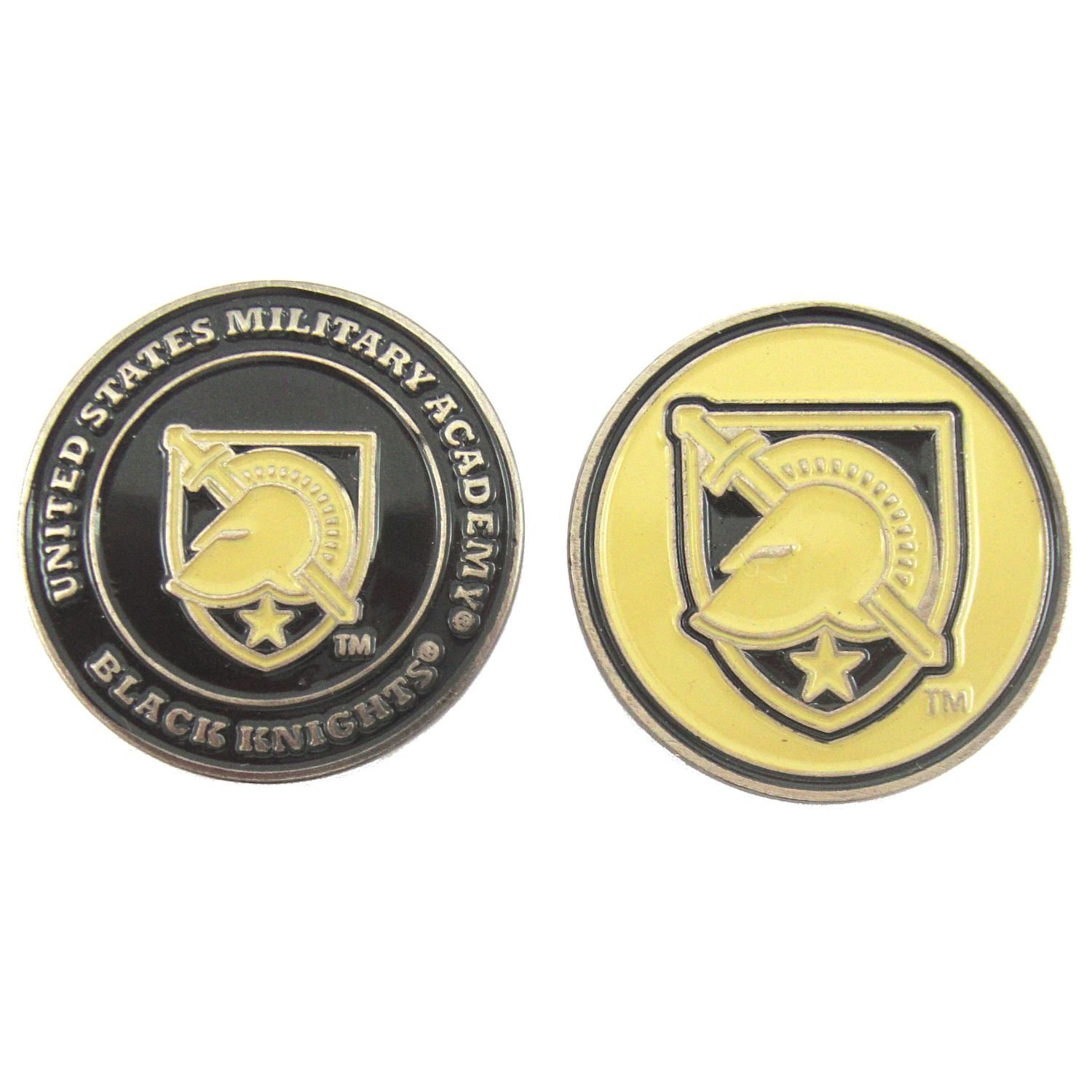USMA West Point Black Knights DoubleSided Golf Ball Marker, 1 Team