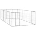 thumbnail image 1 of vidaXL Chenil Extérieur pour Chien Acier Galvanisé 21,78 M2, 1 of 4