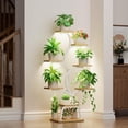 thumbnail image 4 of Soporte para plantas de interior con luz de cultivo EVAWOO de 8 niveles (blanco), 4 of 9