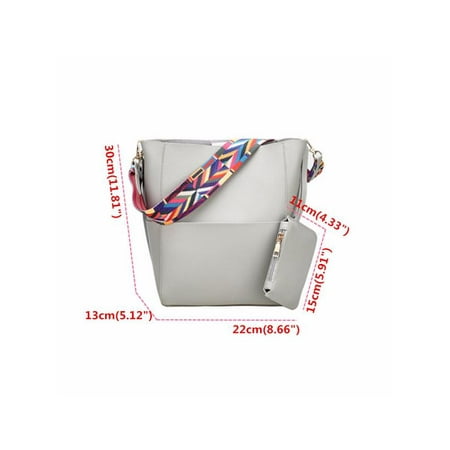 - Classic Casual Hobo Bucket Bag Sling Crossbody Bag Handbag 2 Piece Shoulder Bags