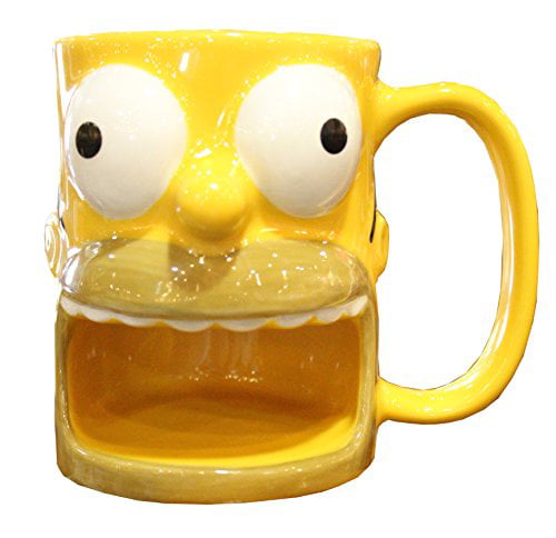Homer Simpson Coffee Mug DONUT HOLDER Universal Studios Exclusive The Simpsons