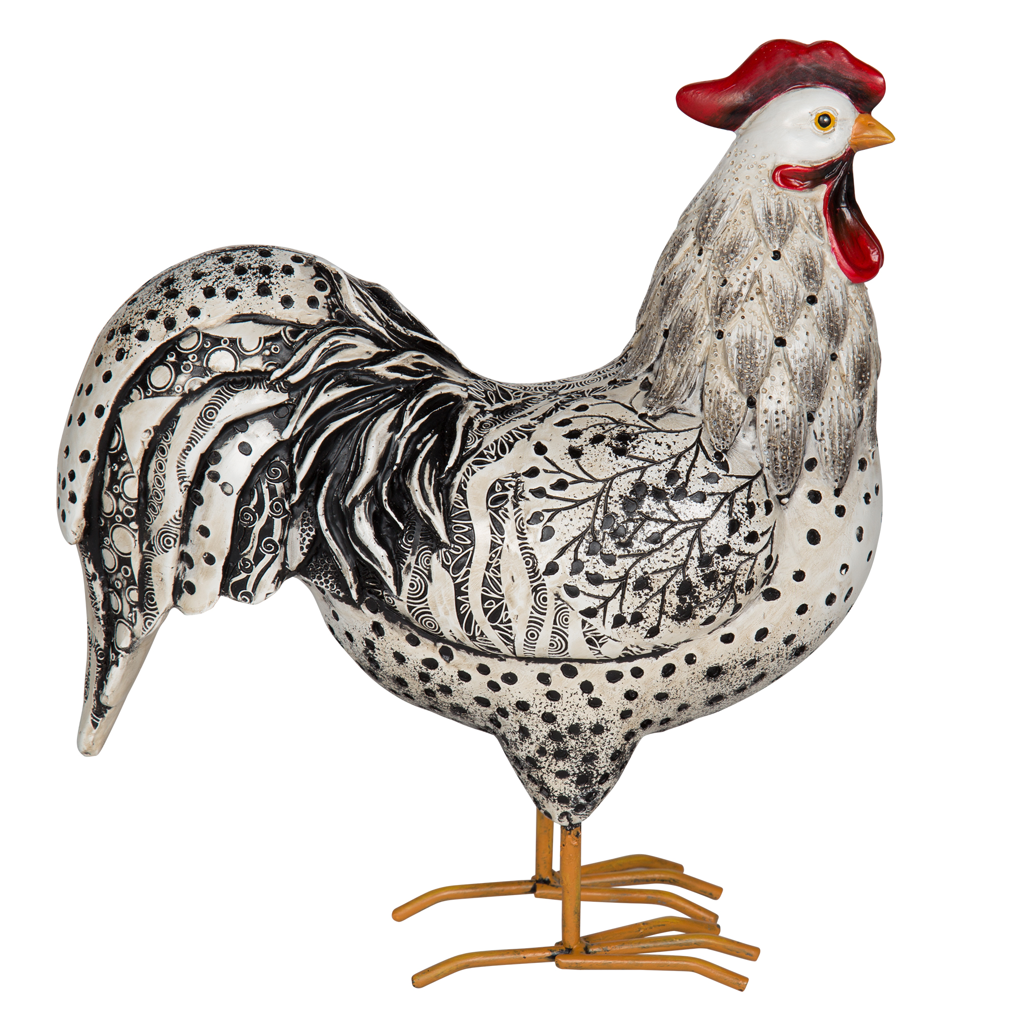 Better Homes & Gardens 9" Rustic Red & Gray Farmhouse Chicken Figurine - image 2 of 5