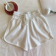 thumbnail image 2 of Shorts for Women 2026 Summer Plus Size Elastic Waist Drawstring Loose Fit Casual Shorts with Pockets Loungewear, 2 of 4