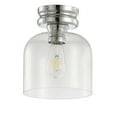 thumbnail image 4 of JONATHAN Y Domenic 7.75" Metal/Seeded Glass LED Flush Mount, Chrome, JYL7442B, 4 of 8