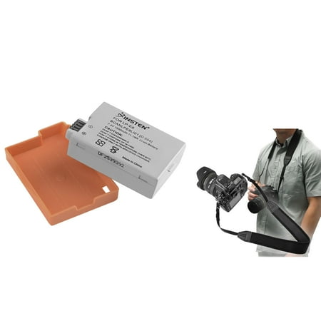 Neck Strap Canon Rebel Insten LP-E8 LPE8 Battery + Neck Strap For Canon EOS Digital Rebel T2i T3i T4i / EOS 550D 600D 650D / Kiss X5 X6i (2-in-1 Accessory Bundle) ()