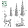 thumbnail image 4 of Ayieyill 5PCS Tree and Reindeer Decortion, Christmas Tree Reindeer Figurines, Christmas Decortion Indoor (Bright Silver), 4 of 7