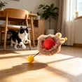thumbnail image 5 of Red Interactive Cat Toy Ball with Plush Cover - USB Rechargeable Automatic Pet Toy, 3 Speed Modes, Motion Activated, Can Be Used with Cat Play Mat with Holes, Includes Ball & Cable, 5 of 7