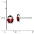 thumbnail image 2 of 925 Sterling Silver Lady Bug Stud Earrings Animal Insect, 2 of 6