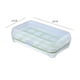 thumbnail image 5 of Soporte de plástico para huevos, soporte para bandeja de huevos rellenos con tapa, contenedores de huevos portátiles apilables para refrigerador con 15 ranuras para huevos para acampar nevera cocina Adepaton 2035459-1, 5 of 9