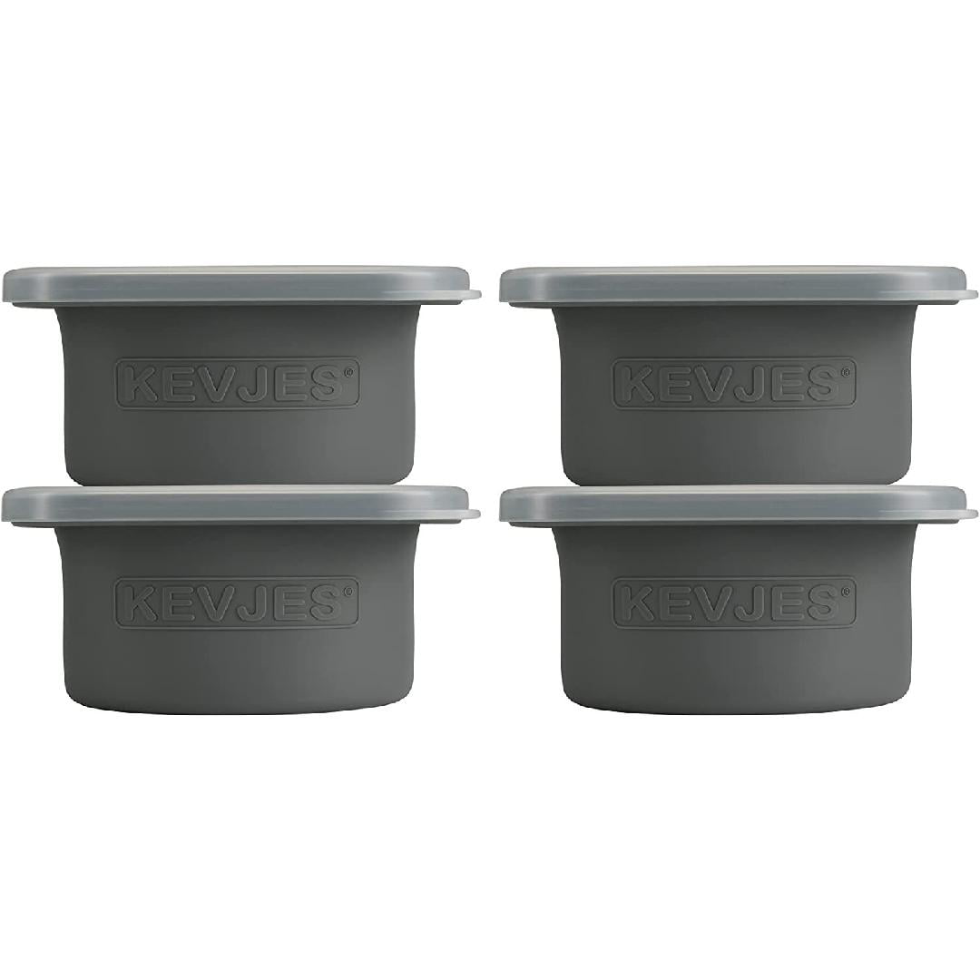 Stackable Silicone Artisan Pizza Dough Proofing Proving Trays with AirTight Lids4pack500ml