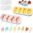 thumbnail image 2 of XYRSRUW Silicone Ice Cream Mold, Flexible Ice Tray Maker for DIY Ice Pops, Reusable Ice Cream Container with 10 Sticks, Versatile Mould for Homemade Frozen Treats, 2 of 9