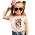 thumbnail image 3 of Howdy Easter Western Graphic Shirt for Girls Spring Desert Easter Bunny Tee Peach Shirt Youth Large, 3 of 5