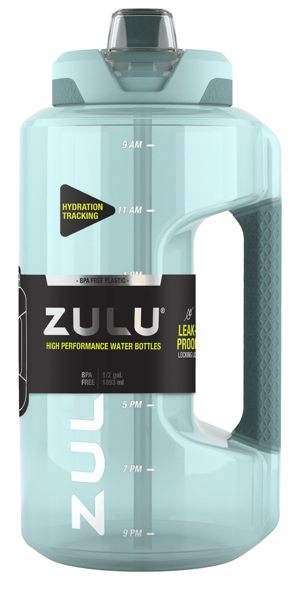 Zulu Yucca 64 Fluid Ounces Half Gallon Plastic Goals Water Bottle Jug
