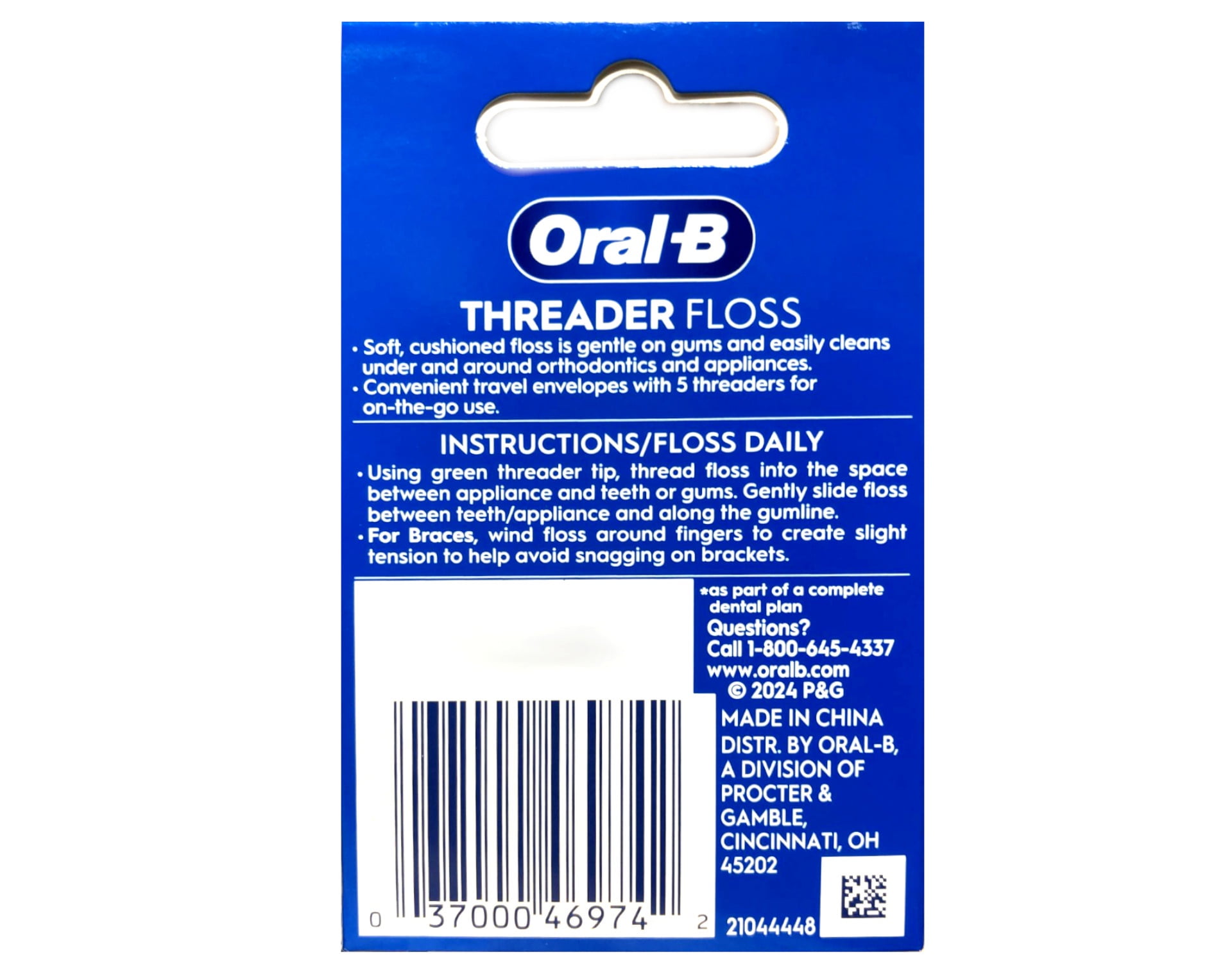 Glide Threader Floss, 30-Count Boxes of Single-Use Packets (Pack of 6)