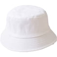 thumbnail image 5 of CoCopeaunts Black Bucket Hat Men Summer Sunscreen Cotton Women Pure Color Beach Cap Outdoor Lightweight Foldable Fisherman Hat, 5 of 8
