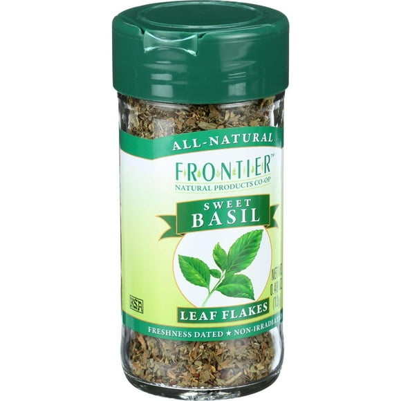 Frontier Flocons de Feuilles de Basilic - Doux - Coupé et Tamisé - Domestique - 0,48 oz