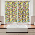 thumbnail image 2 of Ambesonne Colorful Kitchen Curtains, Neon Colored Poppy Flowers, 55"x45", Multicolor, 2 of 3