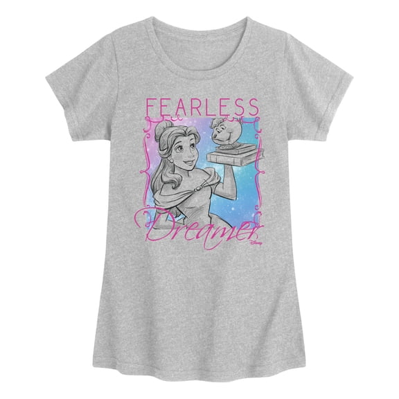Disney - Belle Fearless Dreamer - Youth Girls Fitted Short Sleeve T-Shirt