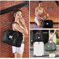 thumbnail image 4 of Bolsos de viaje para mujer, equipaje de mano de fin de semana para mujer, bolso deportivo para gimnasio, bolso de lona para entrenamiento, bolso de hombro para pasar la noche apto para compu, 4 of 5