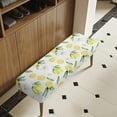 thumbnail image 3 of Whosucclay Lemon Blossom Leaf Print Dining Room Bench Covers Stretch Bench Chair Slipcovers, Removable Bench Protectors Washable Dining Chair Slipcovers for Living Room, Kitchen, 3 of 7
