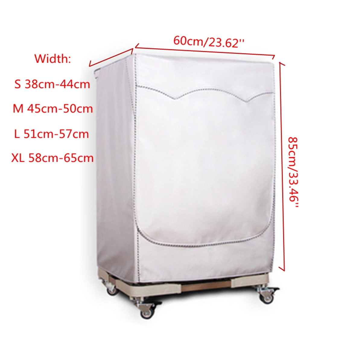 Dogggy 1PCS Washing Machine Cover For Front Load Washer Home Laundry Dryer Dust Proof Waterproof Sunscreen Thicker Fabric Zipper Design for Easy use Case Protective Dust Jacket 