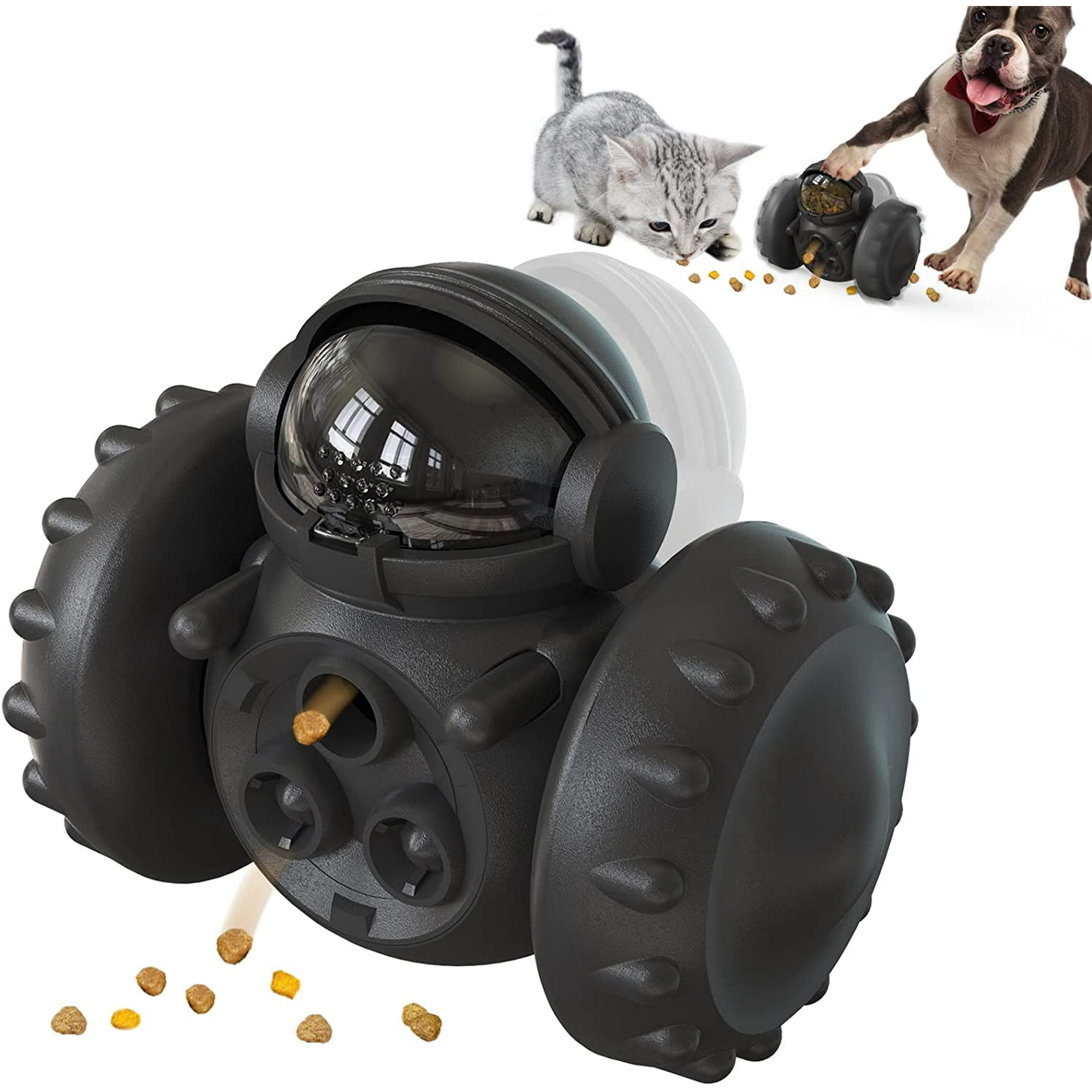 Htooq For Small Dry Treat Dog Food Toy Interactive Robot Food Dispensor Treat Toy Interactive Cat Treat Toy Dog Food Puzzle Feeder Slow Feeder Cat