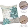 thumbnail image 3 of Teal Outdoor Throw Pillow Covers 16x16 Inch Set of 2 Summer Ocean Coastal Coral Pillow Covers Starfish Beach Nautical Pillowscase Linen Square Cushion Covers for Sofa Couch Bedroom Living Room Decor, 3 of 6