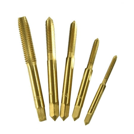 

Aokid 5Pcs M3-M8 HSS Machine Hand Screw Thread Tapper Metric Plug Tap Cut Drill Bit Hardware tools Sturdy Durable Rust Resistant Repair Tool