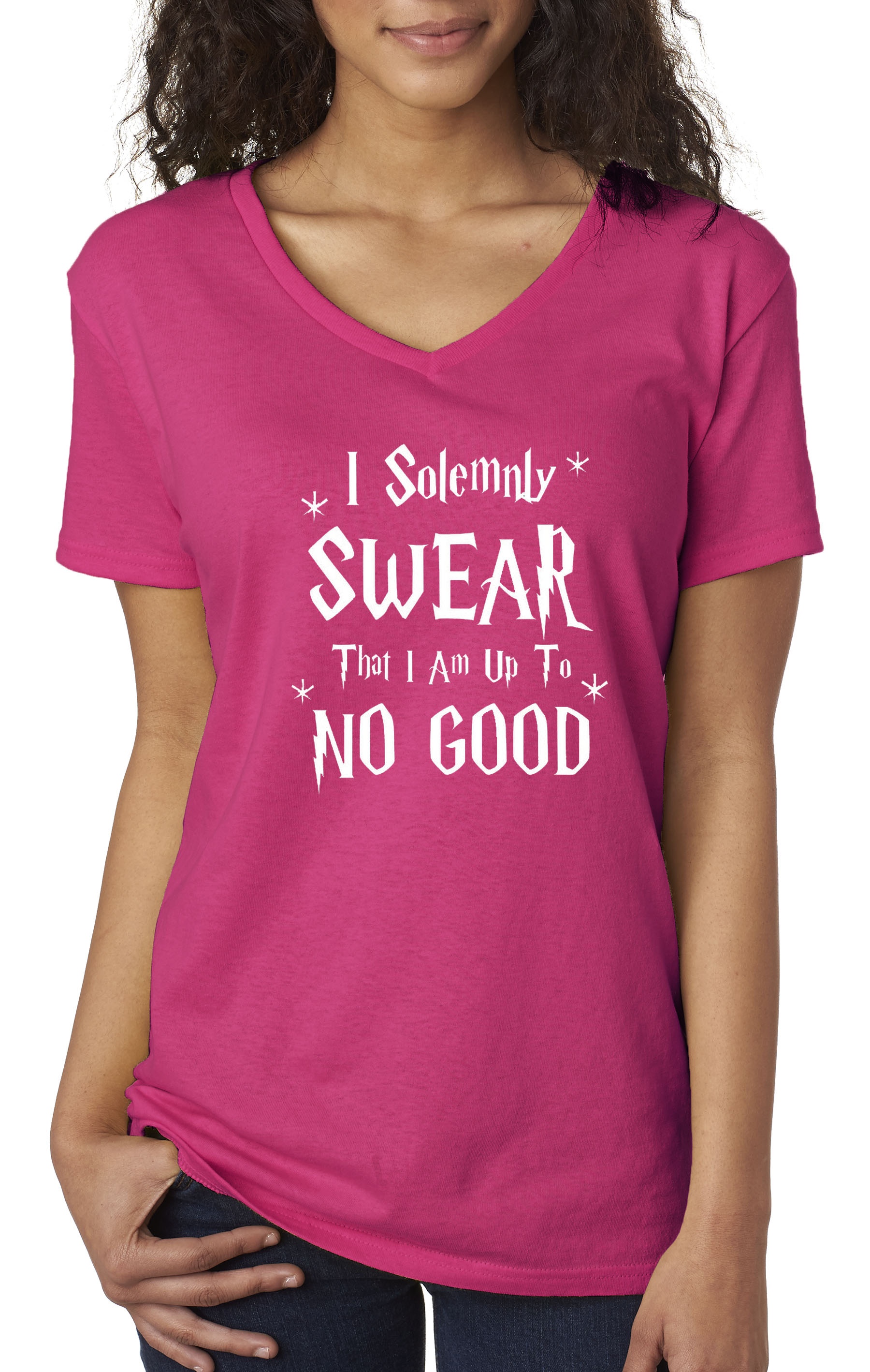 Women's V-Neck T-Shirt I Solemnly Swear 