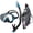 Fishtail Blue, variant on TUSA Sport Adult Serene Mask and Dry Snorkel Combo, Fishtail Blue