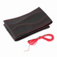 thumbnail image 2 of Funda Para Volante De Coche, Juego De Funda Para Volante De Cuero Para Coser A Mano Funda Para Volante De Cuero De 38 Cm/15 Pulgadas Cosido A Mano En Relieve Con Aguja E Hilo, 2 of 7