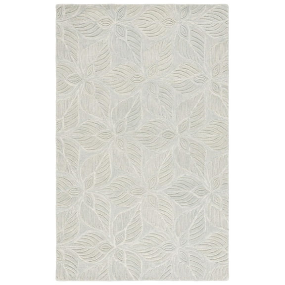 Safavieh Bella 8'-0" x 10'-0" Wool Hand Tufted Rug in Gray / Ivory